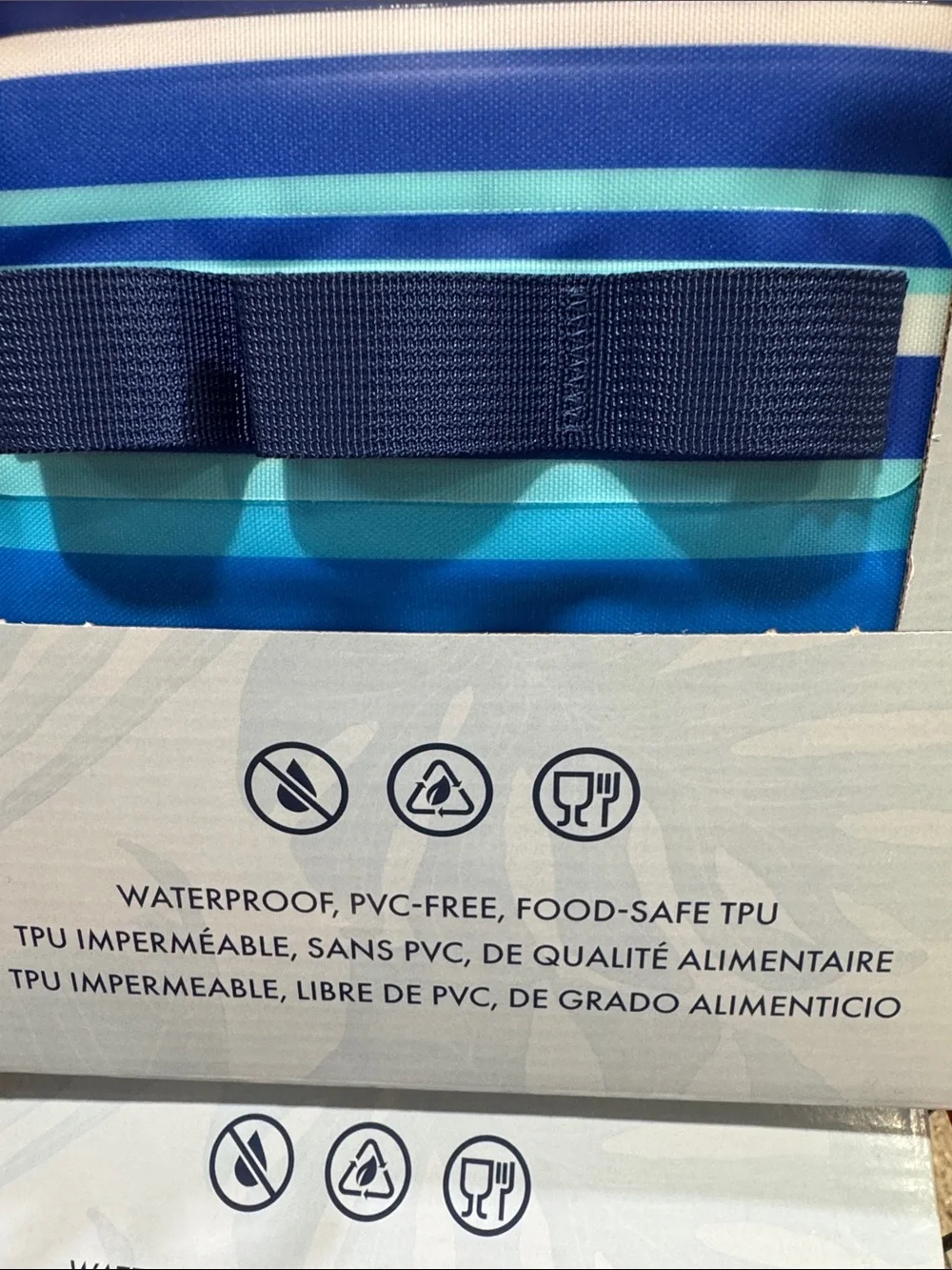 Tommy Bahama Blue Striped Waterproof Dry Bag NWT